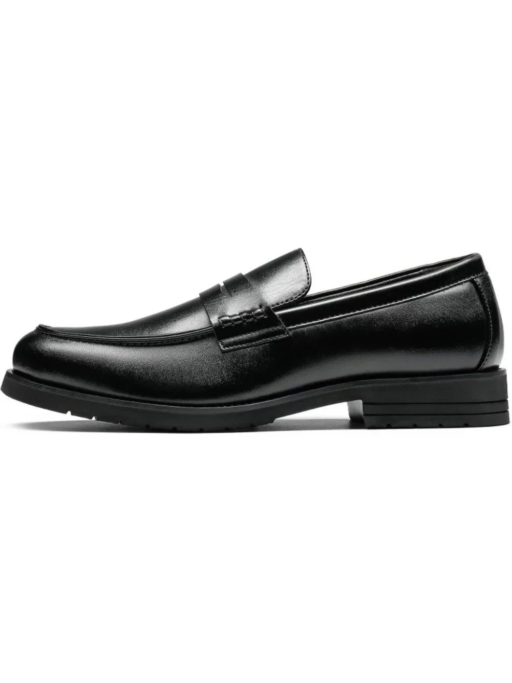 Men's Black Penny Loafers Slip-On Business Office Wedding Formal Dress Shoes